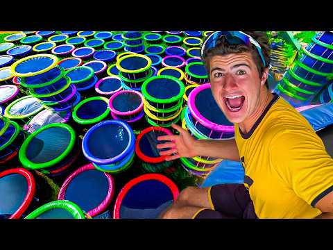 EM BUSCA DO MAIOR PARQUE DE CAMA ELÁSTICA DO MUNDO - VLOG DE 1 HORA