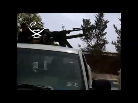 التصدي للطيران المروحي في بلدتي نبل والزهراء في ريف حلب الشمالي من قبل كتيبة الأنصار