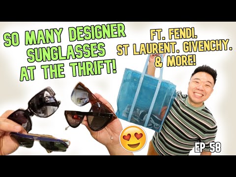 So Many Designer Sunglasses at the Thrift! Ft  Fendi, St Laurent, Givenchy, & More! Ep 58