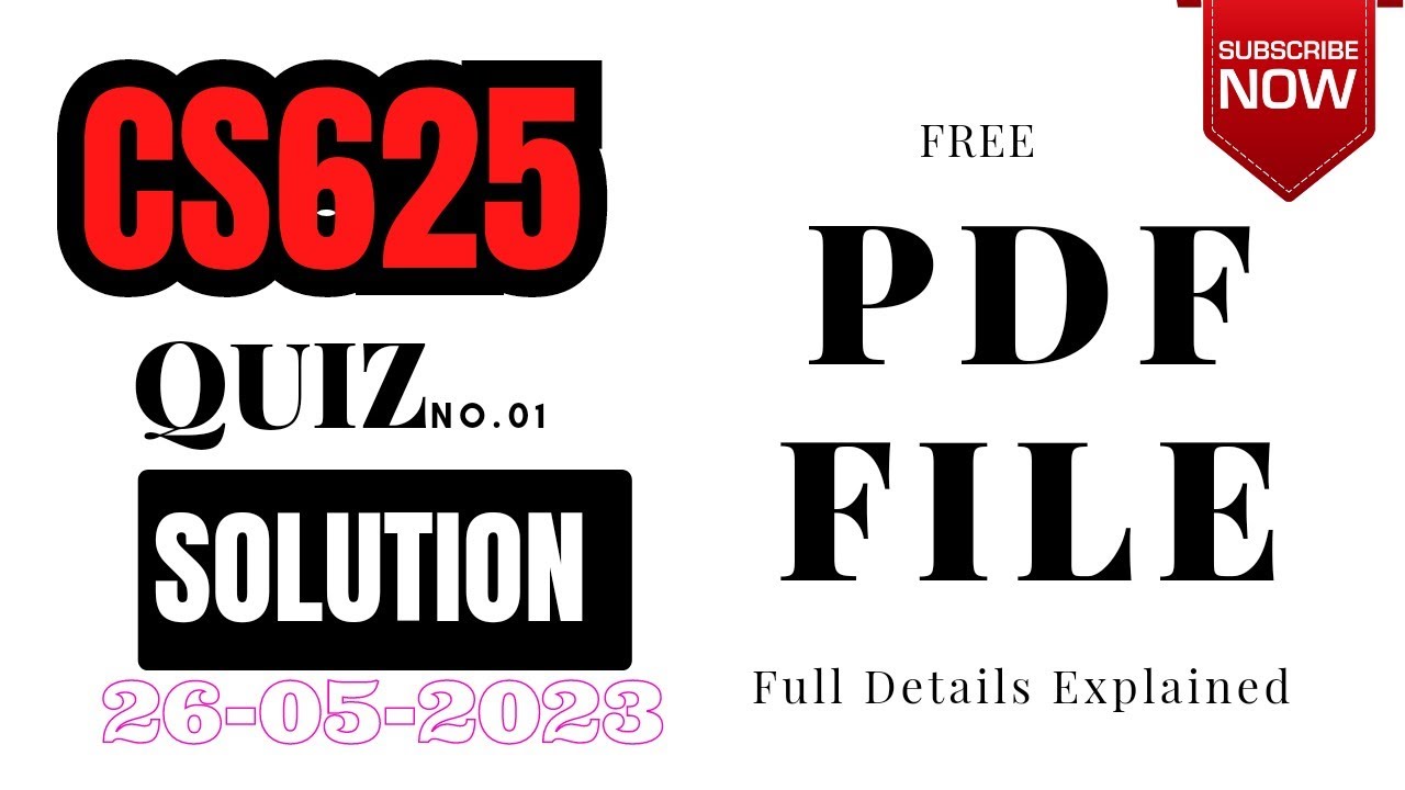 CS625 quiz 1 solution 2023 || CS 625 quiz 1 searching PDF file || Live Attempt