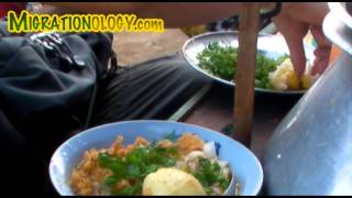 Eating Burmese Mohinga Soup - The National Food of Myanmar