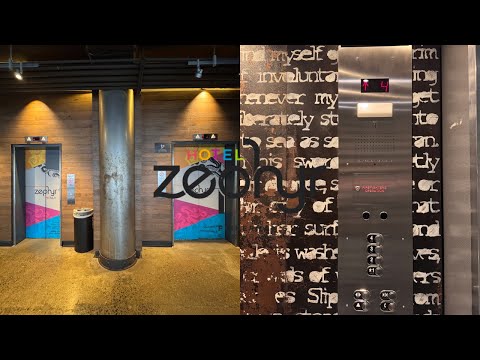 Cool Cabs! Home Hydraulic Elevators - Hotel Zephyr - Fisherman's Wharf in San Francisco, CA.