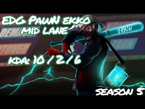 EDG PawN Ekko vs Morgana SKT T1 MaRin, KR LOLProReplays Challenger
