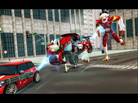 New Cat Robot Car Transformation Part-5 | Rescue City Cat Robot Car Android GamePlay | By Game Crazy