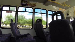 preview picture of video 'A 3 hour, $4 Rural Bus Ride from Ajo arrives at Desert Sky Mall, Phoenix, Arizona, GP028620'
