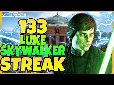 133 Luke Skywalker Killstreak/Gameplay - Star Wars Battlefront 2
