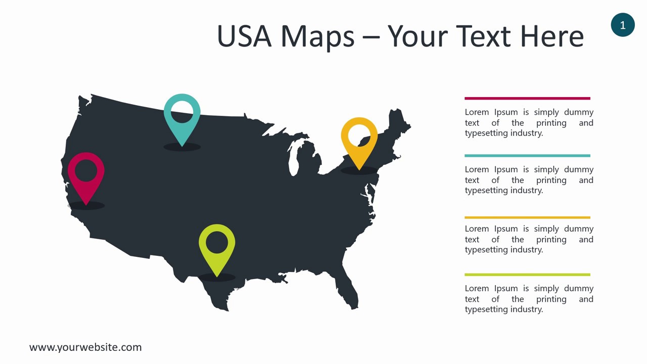 USA Maps Infographics - Animated PowerPoint Template