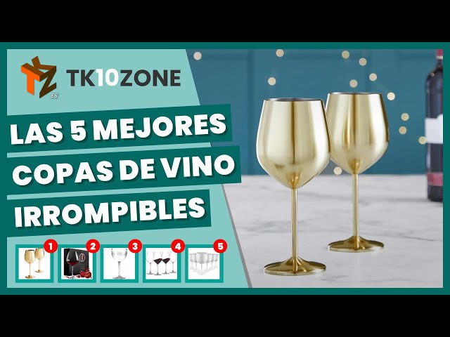 Vídeo relacionado con Oak & Steel - 4 Elegantes Copas De Vino De Acero Inoxidable Dorado, 500ml - Set De Regalo De Copas Irrompibles Para Navidad Y Año Nuevo