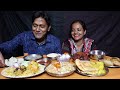 Best Funny Eating Show Husband Wife Mutton Biryani Mughlai Paratha Chicken Pakora Fuchka