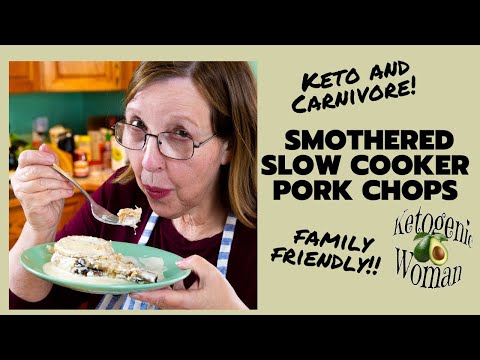 Keto Pork Chops Recipe | Smothered Pork Chops in Slow Cooker | Carnivore!