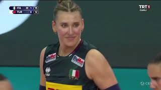 CEV Italy - Turkiye Women Set 2 All Points