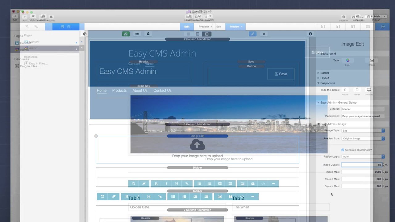 Managing Images with Easy and Total CMS for RapidWeaver