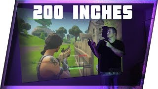 Playing Fortnite On A 200 Inch Display | Artlii Projector review