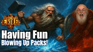 Having Fun Blowing Up Packs! POE2 Warrior Ice Explosion Build Gameplay