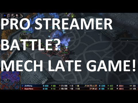 Starcraft 2 - TvZ - MECH & STREAMER BATTLE - SuperNova vs JimRising on Cerulean Fall