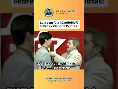 Lula falando sobre Pelotas, cidade do Rio Grande do Sul.