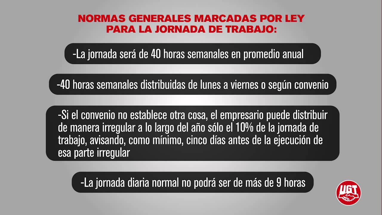 UGT te informa de tus derechos: jornada, días libres y vacaciones