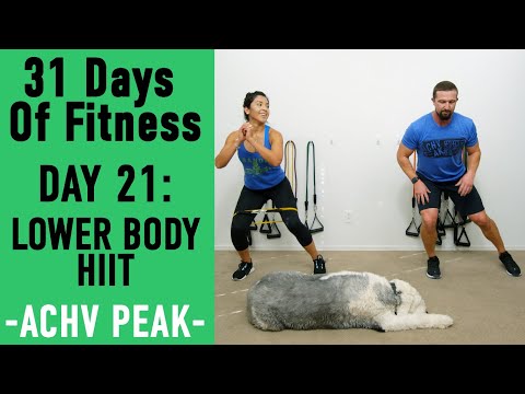31DoF Day 21 - Lower Body HIIT - Low Impact & All Standing Options - Bands & Dumbbells