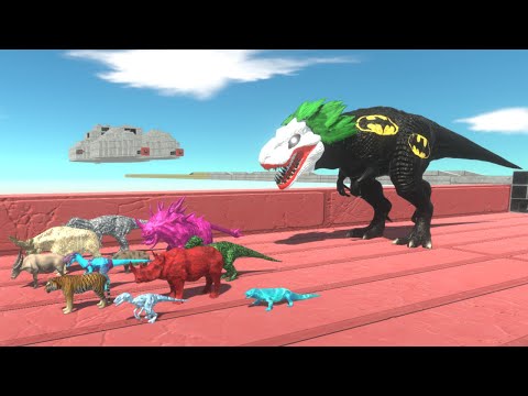 Escape from BATMAN JOKER T-REX - Escape from Monster - Animal Revolt Battle Simulator