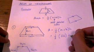 How to - calculate the area of a trapezium