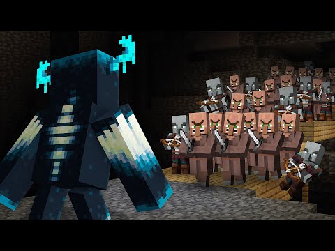 Warden vs Villager and Pillager Alliance - Minecraft Animation Movie