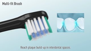 Compact Multi-fit Brush / Panasonic Double Sonic Vibration Toothbrush EW-DP52 for Europe
