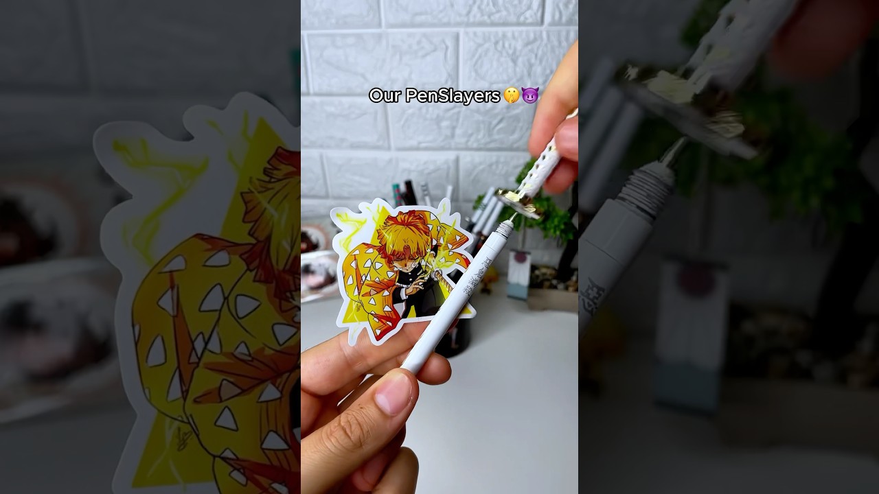 These Demon Slayer pens are 🔥😱! #demonslayeredit #demonslayer #pens