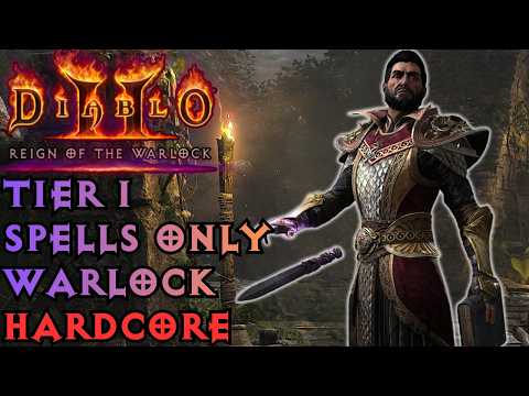 Can you beat the game as Warlock with tier 1 spells only?  - HC SSF 1 - Hell - Diablo 2 Resurrected