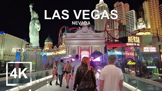 |4K| Las Vegas Nightlife Walk - The Strip - HDR - Binaural City Sounds - Nevada - USA - 2023 part 1