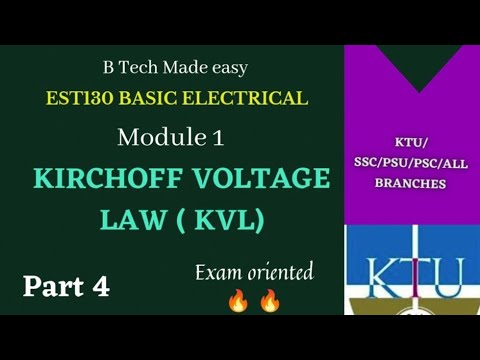 KVL problems/ Mod 1/ KTU 2024/19 Scheme GXEST104 Intro to Electrical/ EST130 Basic Electrical/ Prev