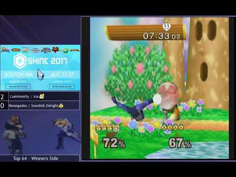 Shine 2017 SSBM - LG | Ice (Fox) vs. RNG | Swedish Delight (Sheik) - Melee Top 96 WR1