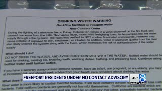 Freeport residents told to not drink or touch tap water