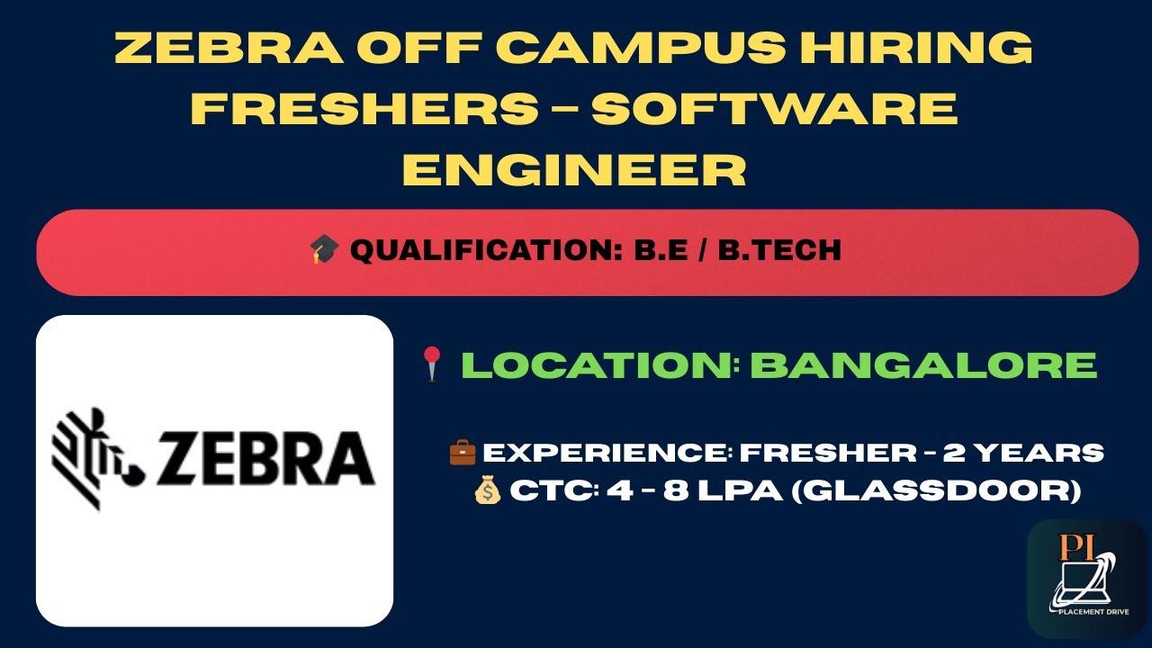 Zebra Off Campus Drive 2026 | Software Engineer Hiring | Freshers Apply Now