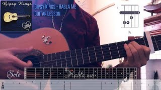 Gipsy Kings - Habla Me Guitar Lesson Solo - Rhythm
