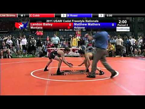 Cadet Freestyle 105 - Landon Bailey (MT) vs. Matthew Mathers (AZ)