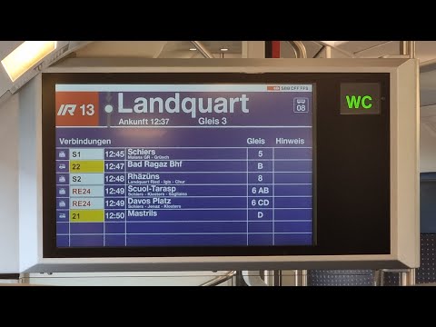 Neue SBB TTS Ansage Landquart nächster Halt mit Verbindungen