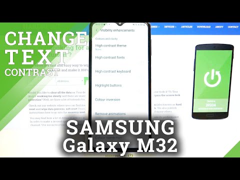 How to Activate High Contrast Text on SAMSUNG Galaxy M32 – Manage Display Settings