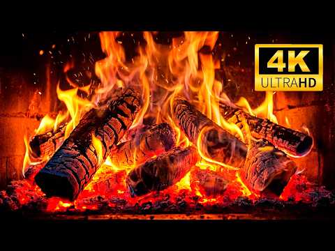 🔥 Fireplace for Long Sleep — Cozy Light & Subtle Crackling 4K
