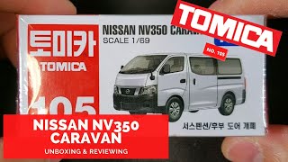 2020 TAKARA TOMY TOMICA MODEL NO. 105 NISSAN NV350 CARAVAN VAN 1/61 SCALE REVIEW & PLAY CAR TOY