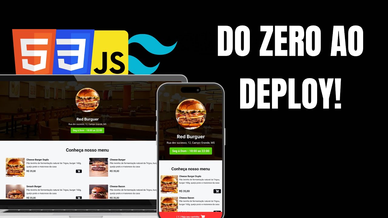 Projeto do zero ao deploy com HTML, CSS, TailwindCSS, JavaScript - AULA 02
