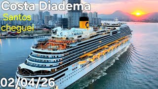 COSTA DIADEMA cruise navio cruzeiro 02/04/26  itajai  @cruzeiros2025  #google   saindo #cruise