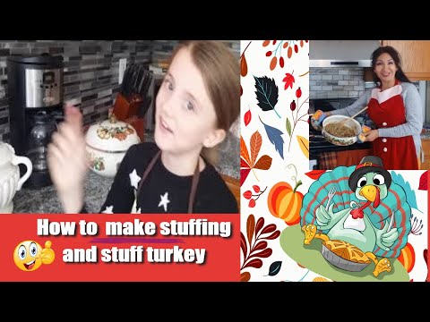 How to make stuffing / dressing and stuff turkey