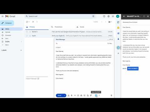 WorkGPT: How to use AI and GPT for Gmail™