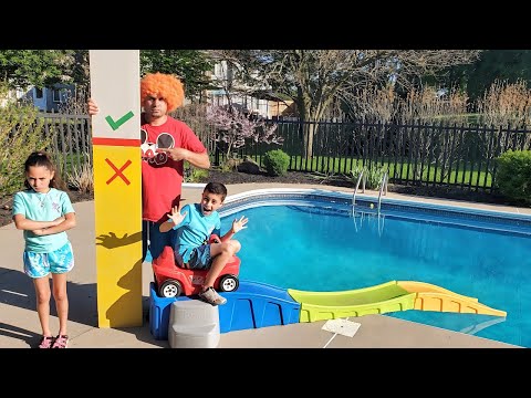 Heidi wants to swim in the swimming pool story