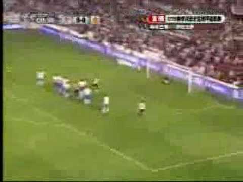 Gol de Susaeta de falta al Zaragoza