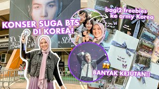 Download lagu KONSER SUGA BTS DI KOREA 🇰🇷 PERTAMA KALI DAPET TIKET VIP, DEKET BANGET!! 😱💜 BAGI2 ALBUM GRATIS! mp3
