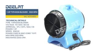1 HP Typhoon Blower - 3325 RPM