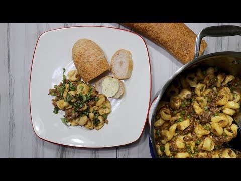 One Pot Ground Beef and Tortellini Recipe