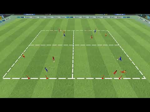 Dribbelspiel - 1 gegen 1-Torhüterwechsel-Turnier