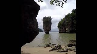 James Bond Island in Thailand. #thailand #trending #shorts #viral #shortvideo